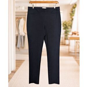 Talbots Chinos Pants Womens 14 Navy Stretch Workwear Classic Straight